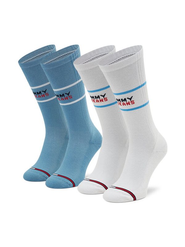Tommy Jeans Tommy Jeans Комплект 2 чифта дълги чорапи мъжки 701218704 Син