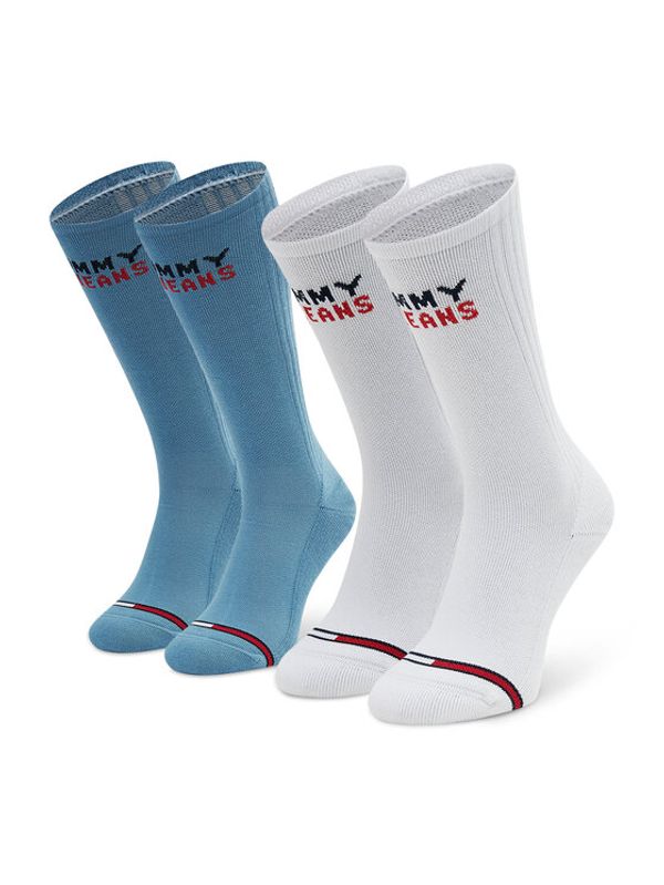 Tommy Jeans Tommy Jeans Комплект 2 чифта дълги чорапи мъжки 701218957 Син