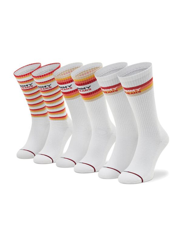 Tommy Jeans Tommy Jeans Комплект 3 чифта дълги чорапи мъжки 701218413 Бял