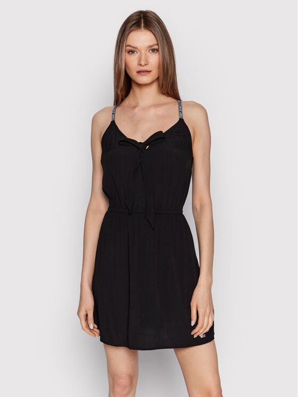 Tommy Jeans Tommy Jeans Лятна рокля Essential DW0DW12860 Черен Slim Fit