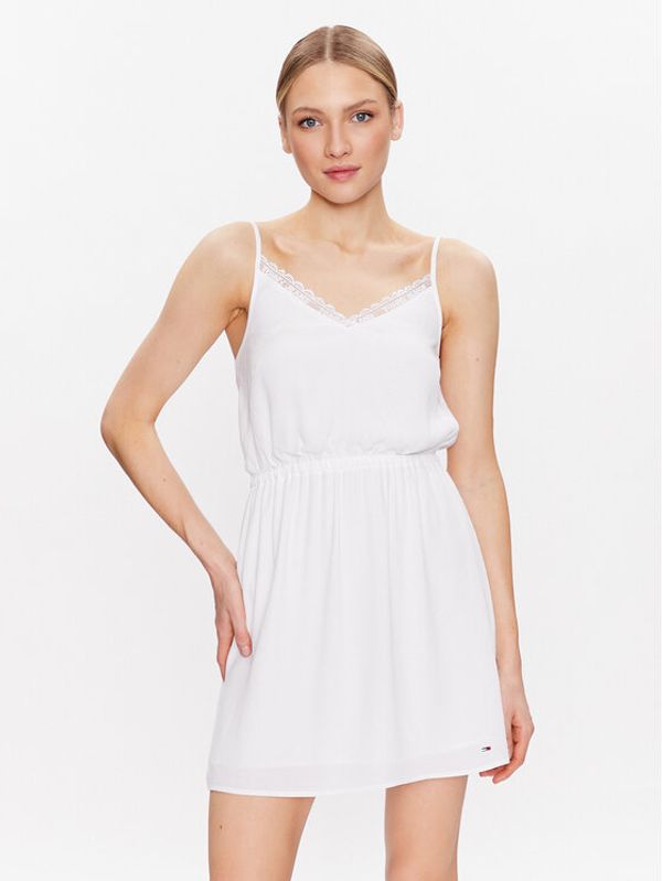 Tommy Jeans Tommy Jeans Лятна рокля Essential DW0DW15174 Бял Regular Fit