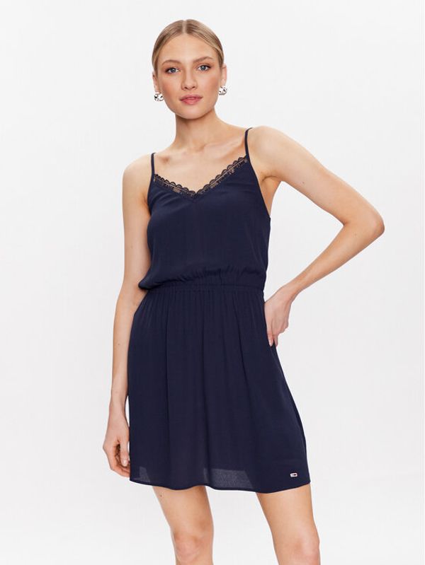 Tommy Jeans Tommy Jeans Лятна рокля Essential DW0DW15174 Тъмносин Regular Fit