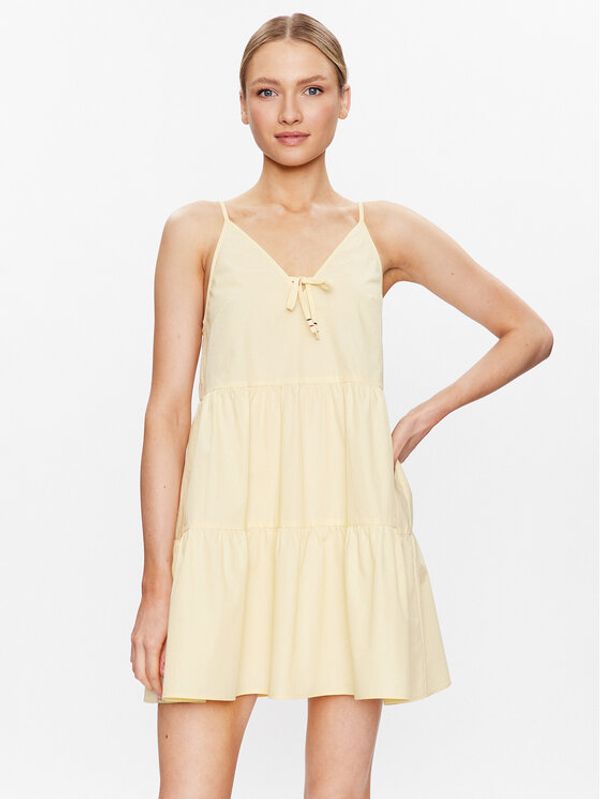 Tommy Jeans Tommy Jeans Лятна рокля Poplin DW0DW15184 Жълт Regular Fit