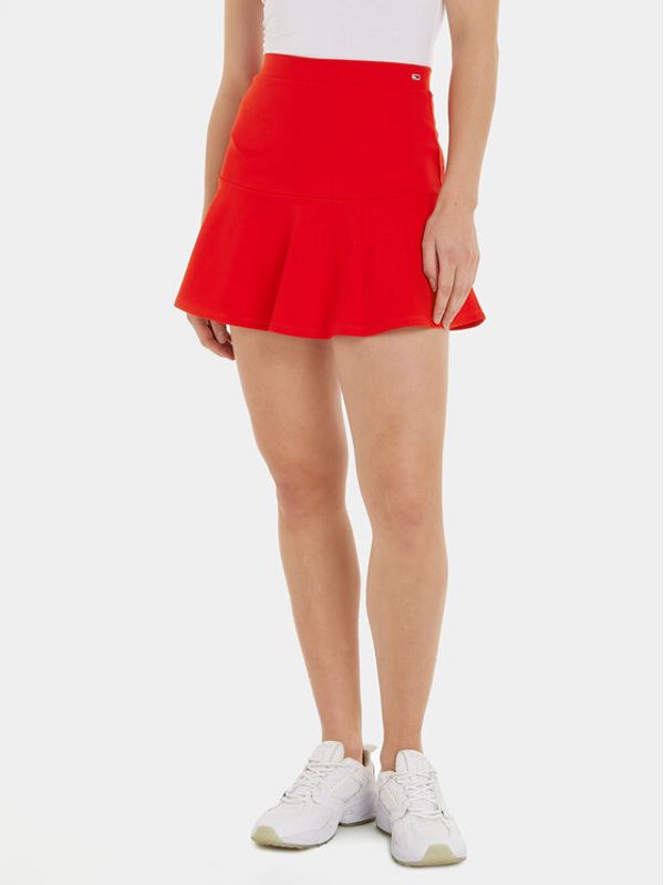 Tommy Jeans Tommy Jeans Мини пола DW0DW15921 Червен Regular Fit