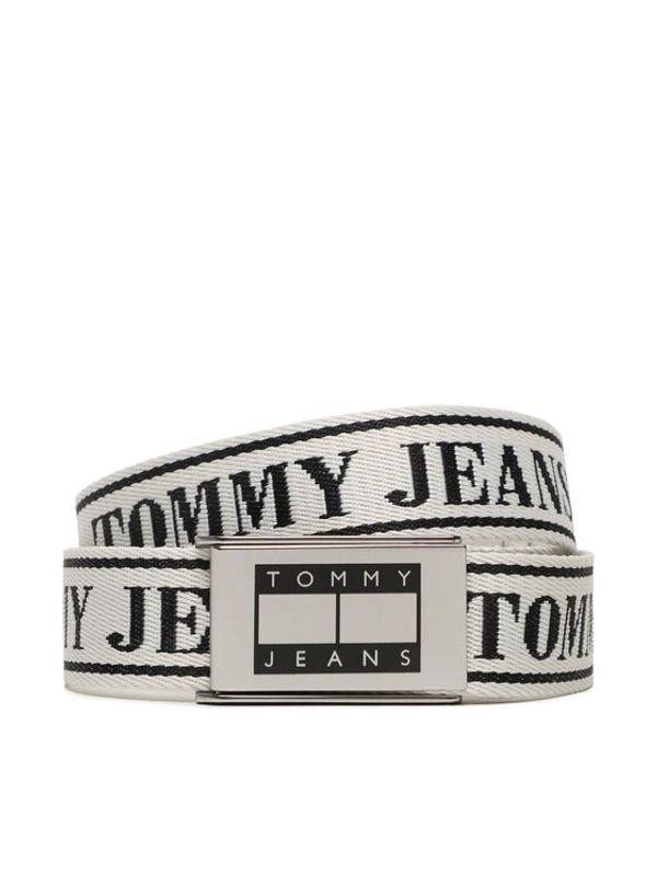 Tommy Jeans Tommy Jeans Мъжки колан Tjm Skater B Jacquard Belt 4.0 AM0AM11196 Бял