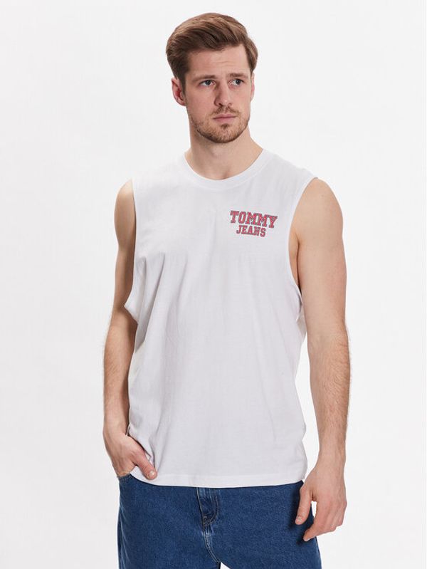 Tommy Jeans Tommy Jeans Мъжки топ Basketball DM0DM16307 Бял Relaxed Fit
