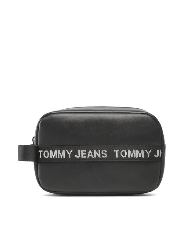 Tommy Jeans Tommy Jeans Несесер Tjm Essential Leather Washbag AM0AM11366 Черен