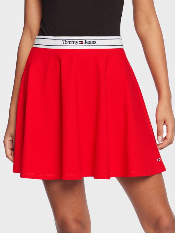 Tommy Jeans Tommy Jeans Пола тип трапец Logo DW0DW14970 Червен Regular Fit