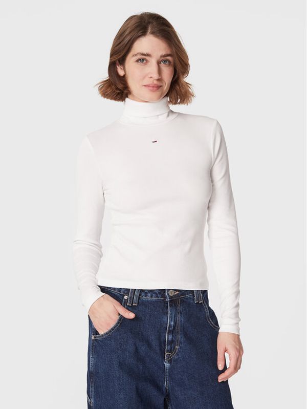 Tommy Jeans Tommy Jeans Поло Essential DW0DW14880 Бял Slim Fit