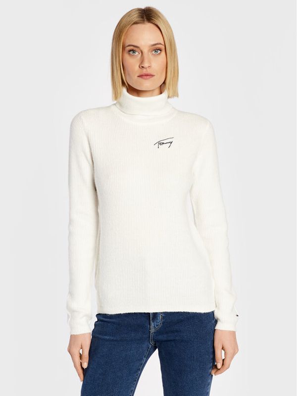 Tommy Jeans Tommy Jeans Поло Signature Rib DW0DW14255 Бежов Regular Fit