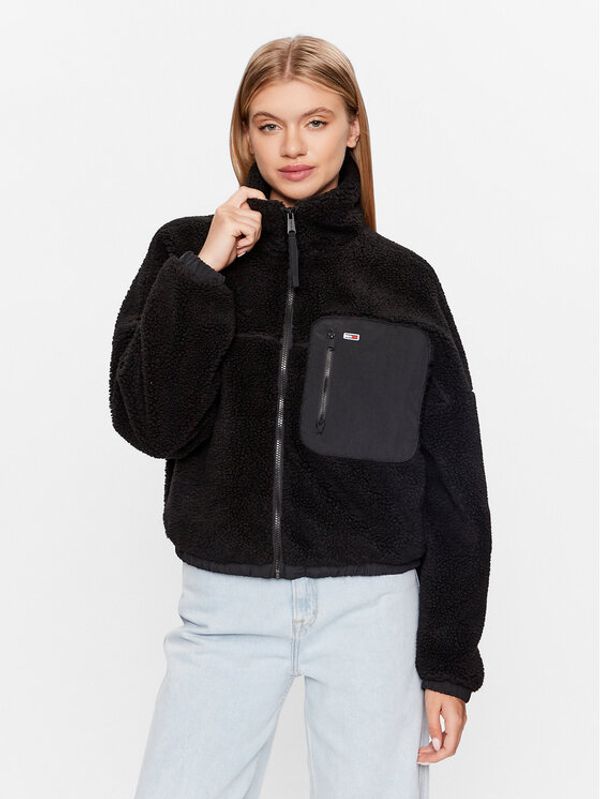 Tommy Jeans Tommy Jeans Преходно яке Casual DW0DW15859 Черен Relaxed Fit