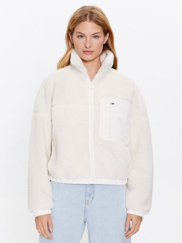 Tommy Jeans Tommy Jeans Преходно яке Casual DW0DW15859 Екрю Relaxed Fit