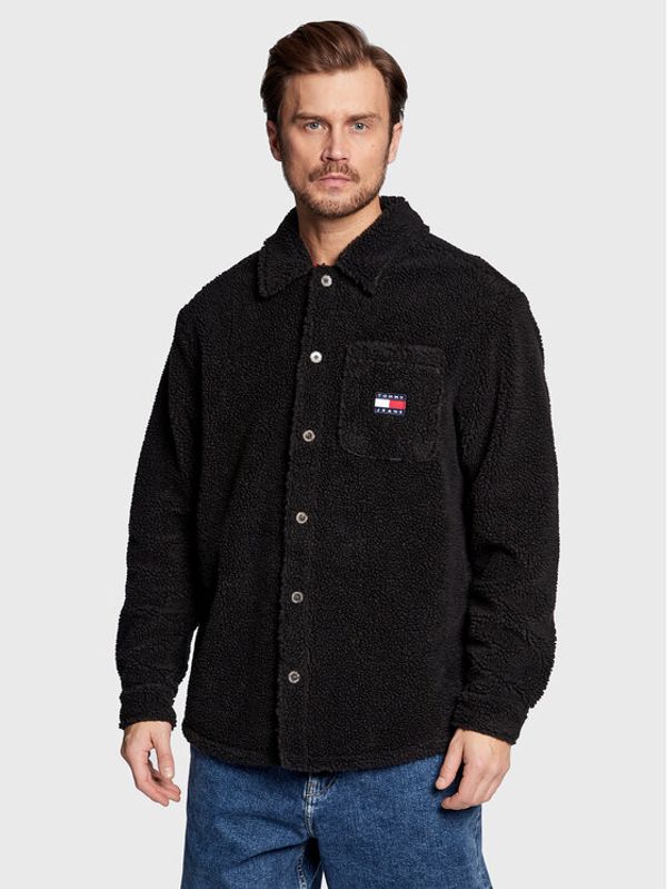 Tommy Jeans Tommy Jeans Преходно яке Sherpa DM0DM15615 Черен Oversize