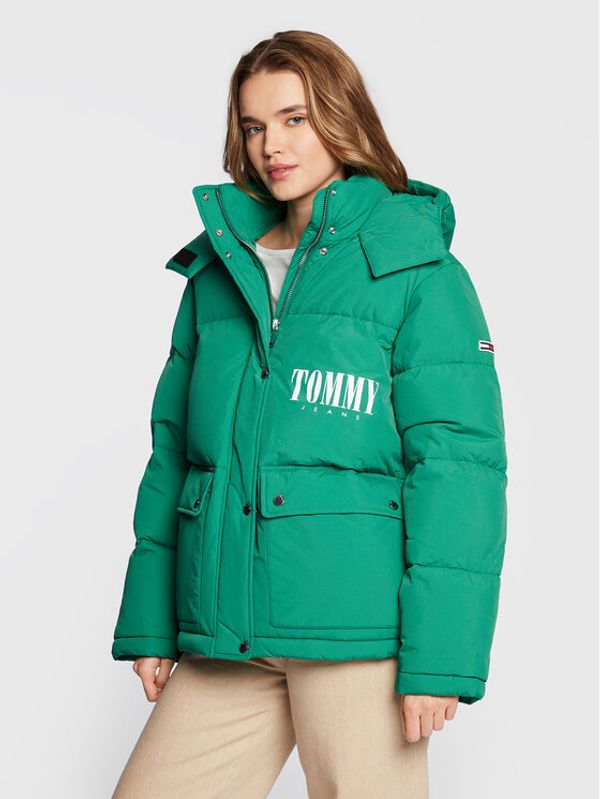 Tommy Jeans Tommy Jeans Пухено яке A-Line Fashion DW0DW14307 Зелен Oversize