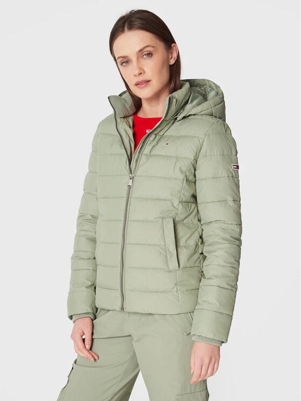 Tommy Jeans Tommy Jeans Пухено яке Basic DW0DW13741 Зелен Regular Fit