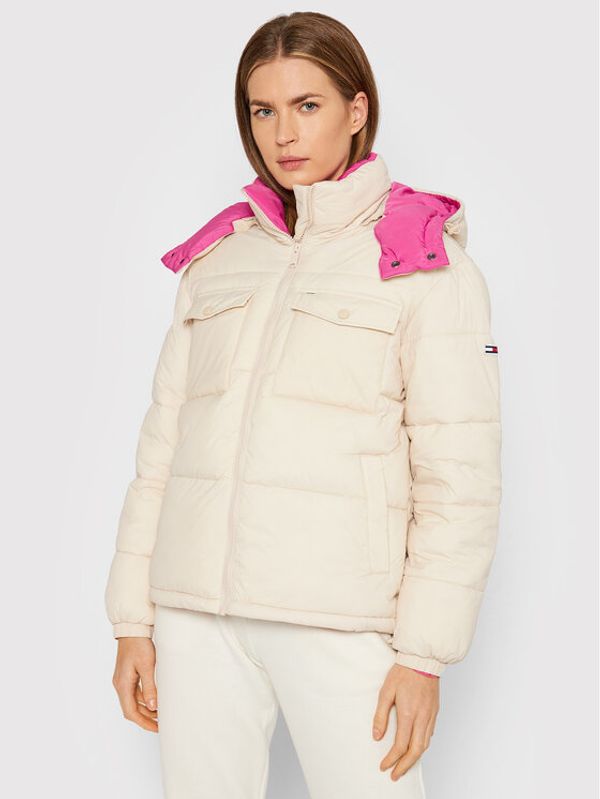 Tommy Jeans Tommy Jeans Пухено яке Contrast DW0DW11108 Бежов Regular Fit