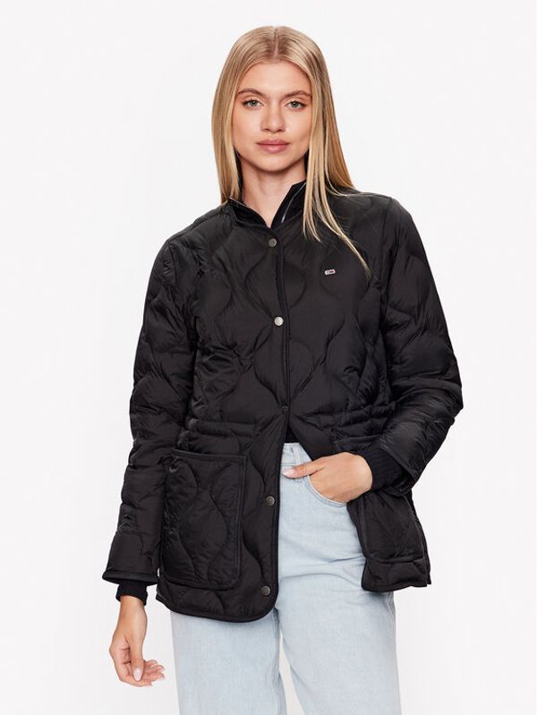 Tommy Jeans Tommy Jeans Пухено яке DW0DW15837 Черен Regular Fit