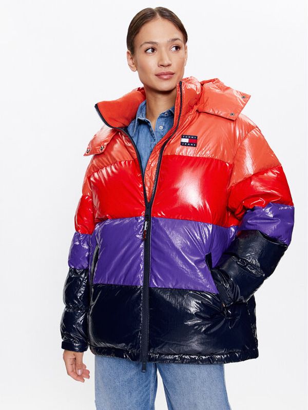 Tommy Jeans Tommy Jeans Пухено яке DW0DW15959 Цветен Oversize