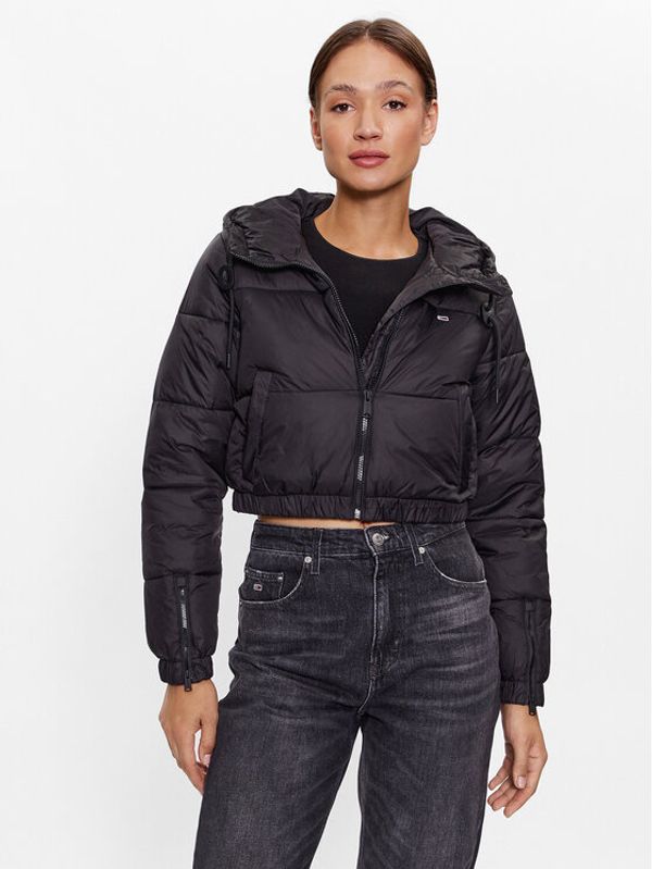 Tommy Jeans Tommy Jeans Пухено яке DW0DW15964 Черен Regular Fit