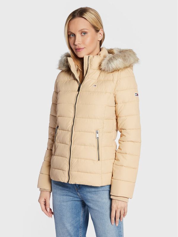 Tommy Jeans Tommy Jeans Пухено яке Essential DW0DW09062 Бежов Slim Fit