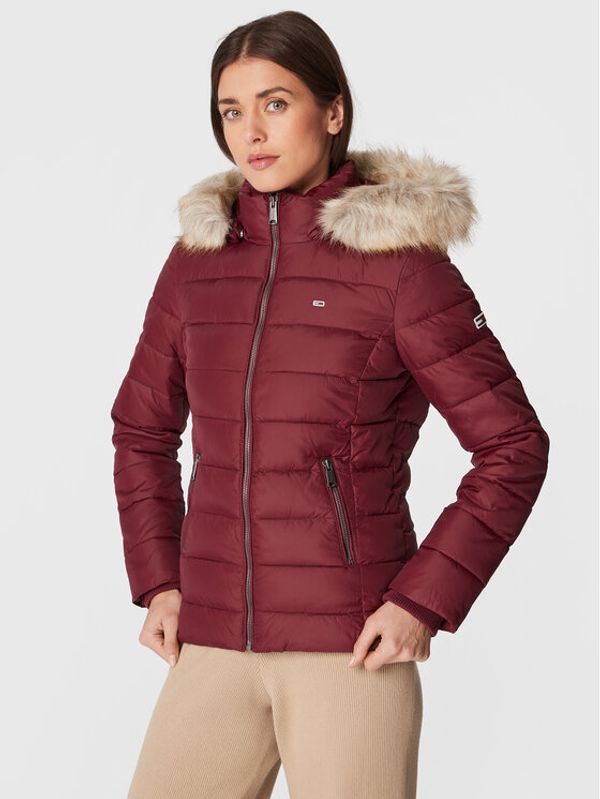 Tommy Jeans Tommy Jeans Пухено яке Essential DW0DW09062 Бордо Slim Fit