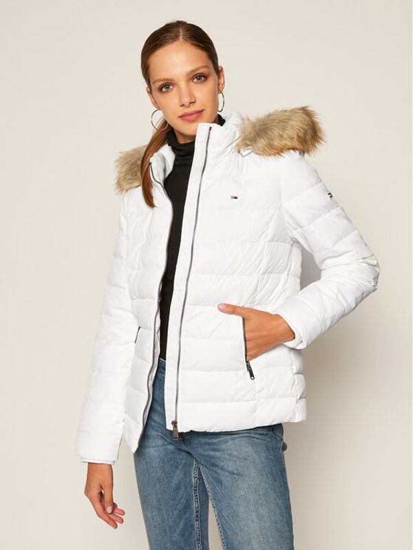 Tommy Jeans Tommy Jeans Пухено яке Essential DW0DW09062 Бял Slim Fit