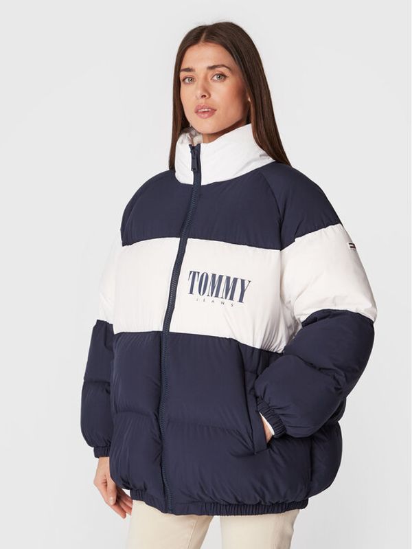 Tommy Jeans Tommy Jeans Пухено яке Fashion DW0DW14306 Тъмносин Oversize