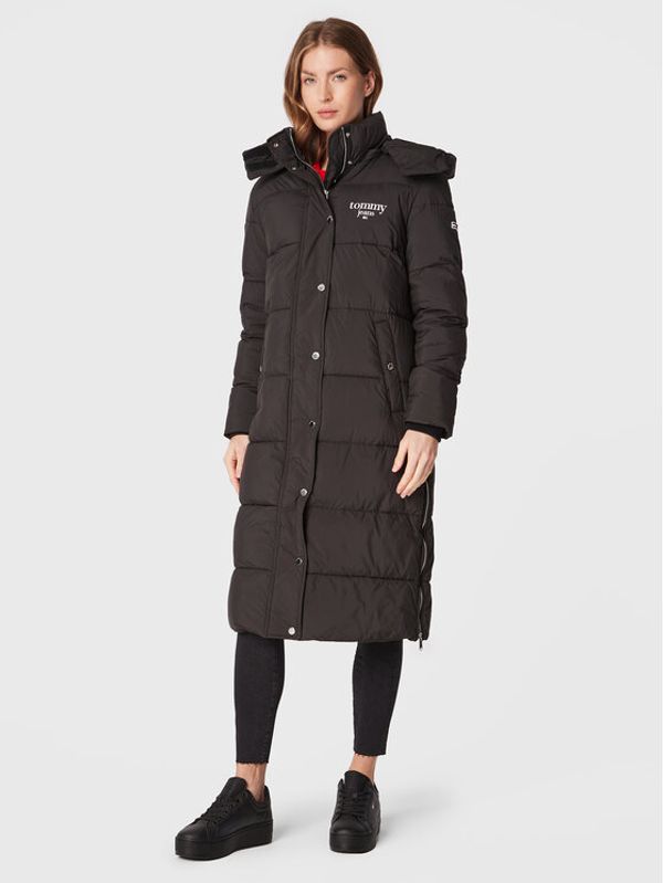 Tommy Jeans Tommy Jeans Пухено яке Graphic DW0DW14310 Черен Regular Fit