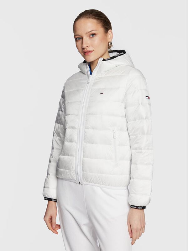 Tommy Jeans Tommy Jeans Пухено яке Quilted Tape DW0DW15168 Бял Regular Fit