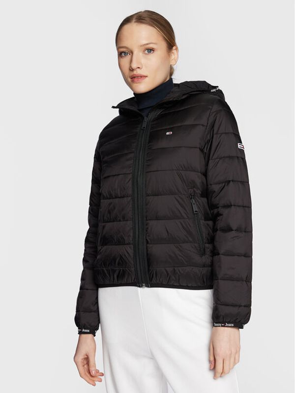 Tommy Jeans Tommy Jeans Пухено яке Quilted Tape DW0DW15168 Черен Regular Fit