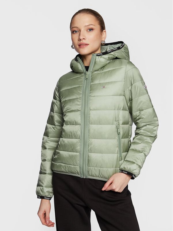 Tommy Jeans Tommy Jeans Пухено яке Quilted Tape DW0DW15168 Зелен Regular Fit