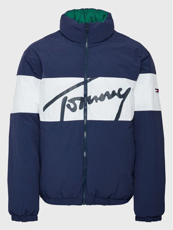 Tommy Jeans Tommy Jeans Пухено яке Reversible Signature DM0DM14393 Тъмносин Regular Fit