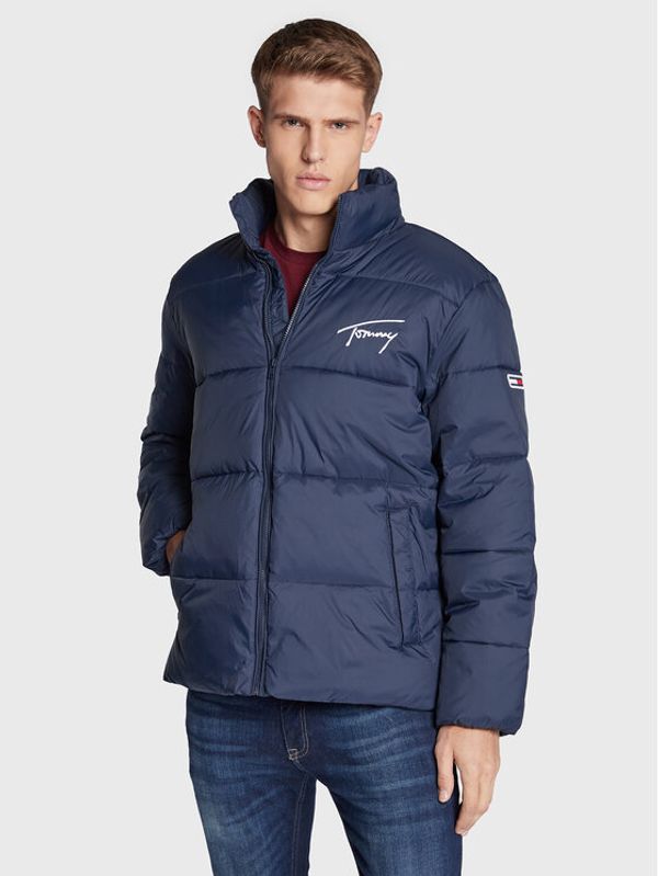 Tommy Jeans Tommy Jeans Пухено яке Signature DM0DM15446 Тъмносин Regular Fit