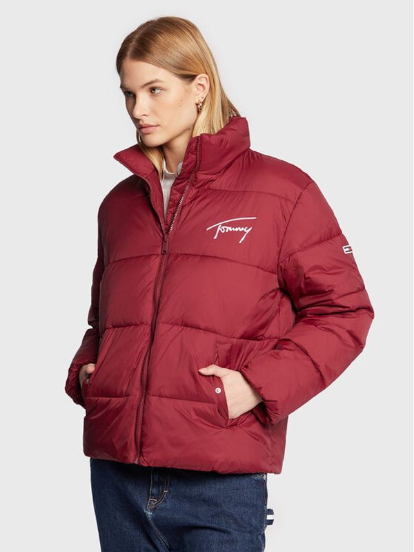 Tommy Jeans Tommy Jeans Пухено яке Signature Modern DW0DW14660 Бордо Relaxed Fit