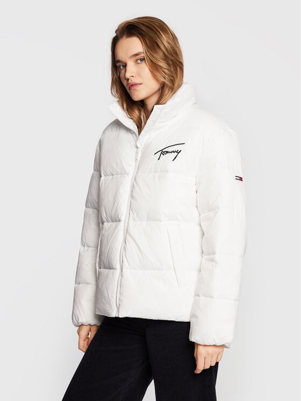 Tommy Jeans Tommy Jeans Пухено яке Signature Modern DW0DW14660 Бял Relaxed Fit