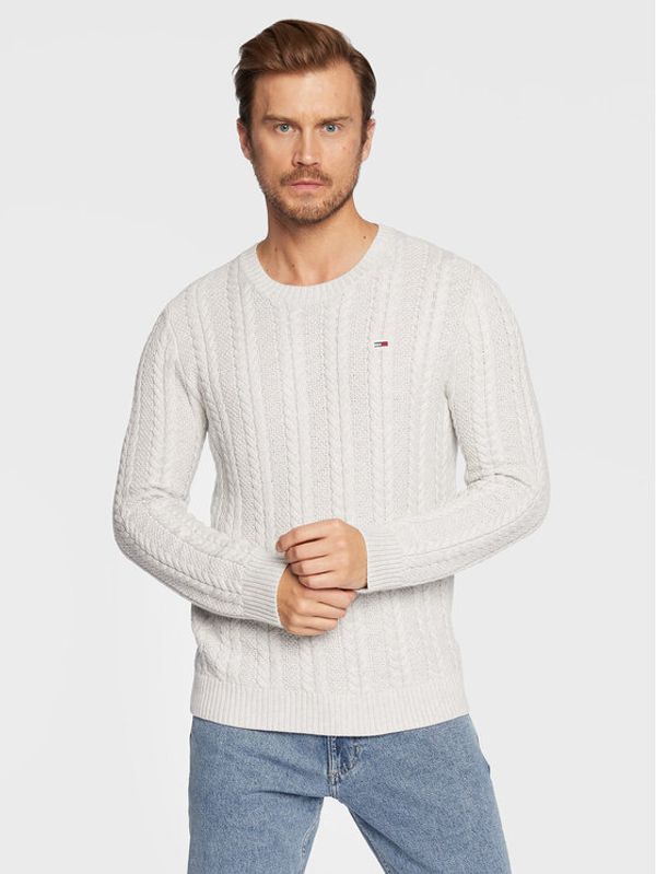 Tommy Jeans Tommy Jeans Пуловер Cable DM0DM15059 Сив Regular Fit