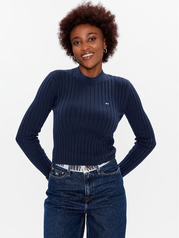 Tommy Jeans Tommy Jeans Пуловер DW0DW15060 Тъмносин Slim Fit