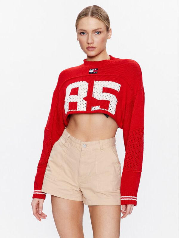 Tommy Jeans Tommy Jeans Пуловер DW0DW15396 Червен Relaxed Fit