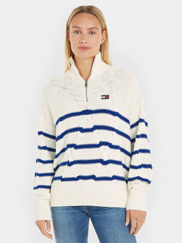Tommy Jeans Tommy Jeans Пуловер DW0DW15939 Бял Relaxed Fit