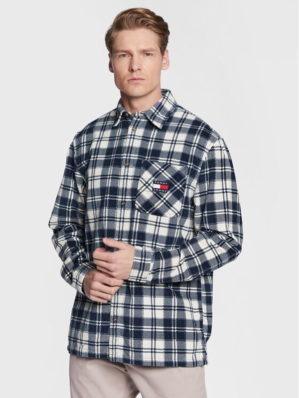 Tommy Jeans Tommy Jeans Риза Checked Cord DM0DM15409 Тъмносин Relaxed Fit