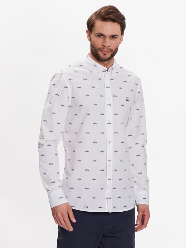 Tommy Jeans Tommy Jeans Риза College Pop Dobby DM0DM15922 Бял Regular Fit