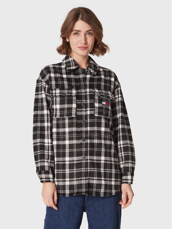 Tommy Jeans Tommy Jeans Риза DW0DW15035 Черен Relaxed Fit