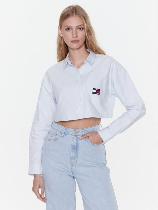 Tommy Jeans Tommy Jeans Риза DW0DW15040 Син Cropped Fit