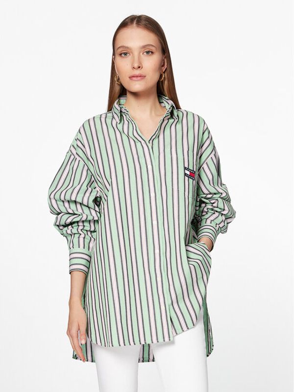 Tommy Jeans Tommy Jeans Риза DW0DW15212 Зелен Oversize