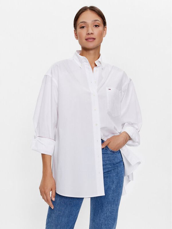 Tommy Jeans Tommy Jeans Риза DW0DW15909 Бял Oversize
