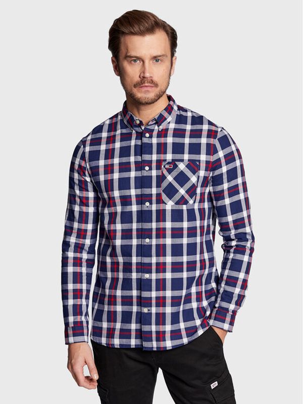 Tommy Jeans Tommy Jeans Риза Essential Check DM0DM15399 Тъмносин Regular Fit