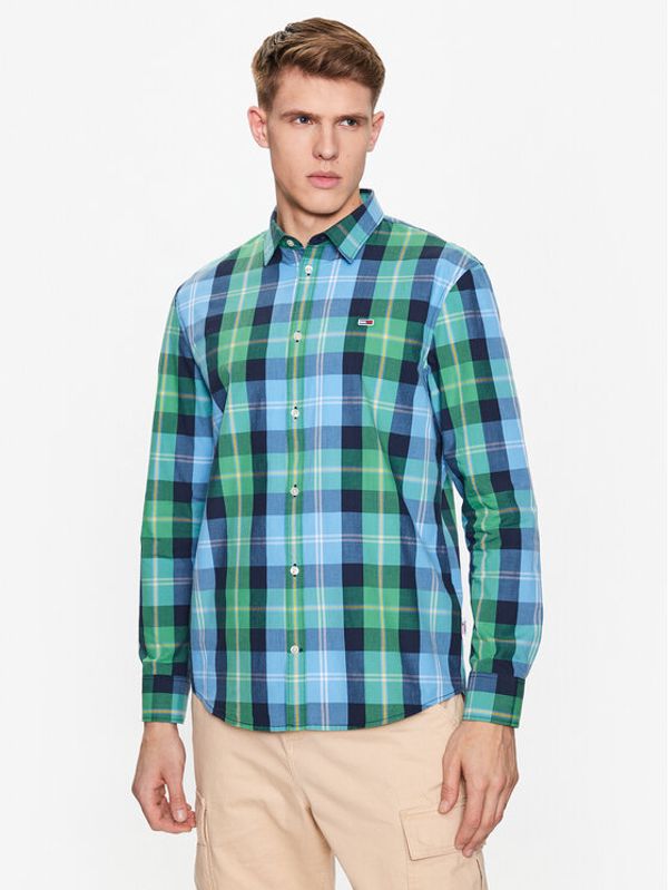 Tommy Jeans Tommy Jeans Риза Essential DM0DM15934 Зелен Classic Fit
