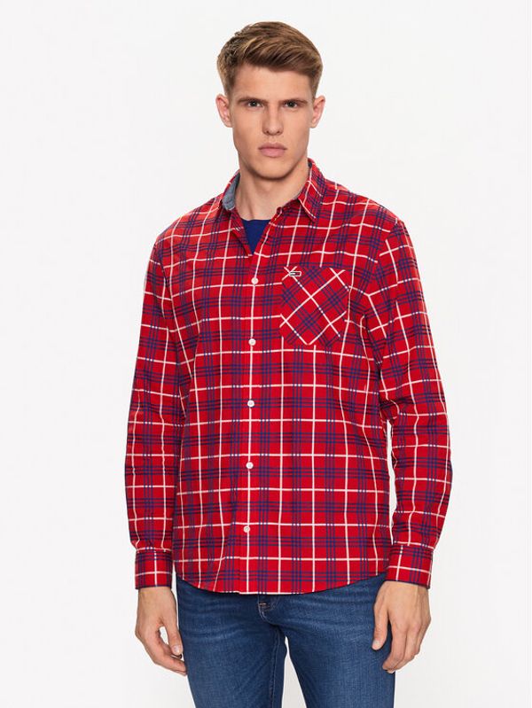 Tommy Jeans Tommy Jeans Риза Small Check DM0DM16608 Червен Regular Fit