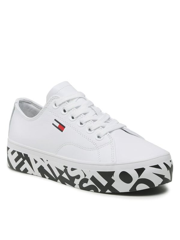 Tommy Jeans Tommy Jeans Сникърси Cupsole Print Logo EN0EN02064 Бял