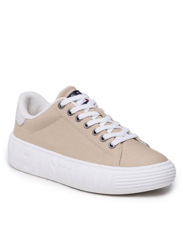 Tommy Jeans Tommy Jeans Сникърси New Cupsole Cnvas Lc EN0EN02171 Бежов